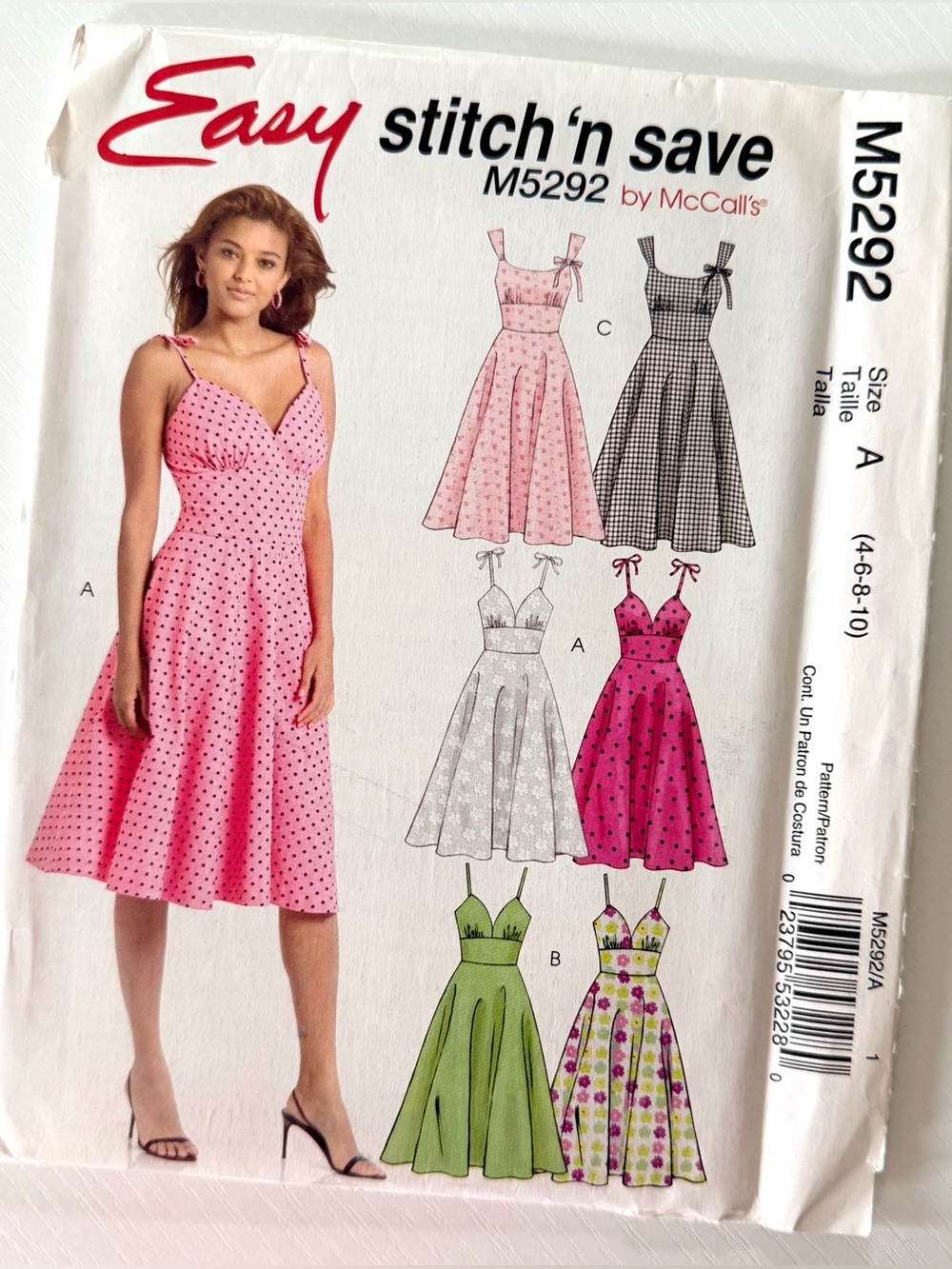 Uncut Butterick Fit n flair Dress neckline & sleeve variations Pattern sz 8-14 - Picture 12 of 16